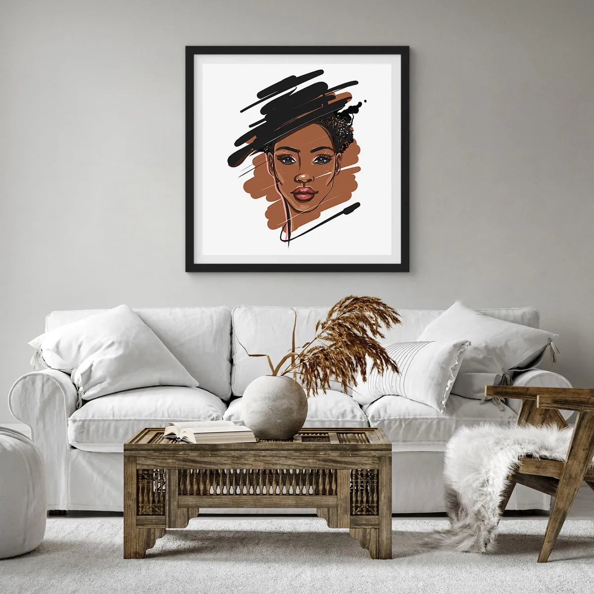 Poszter fehér keretben - Édes, mint a csokoládé - 40x40 cm