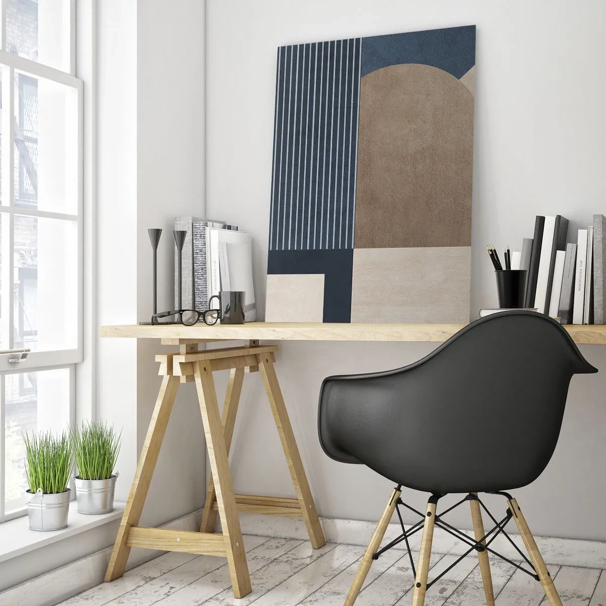 Üveg kép - Az egyszerűség és a kerekség kompozíciója - 50x70 cm