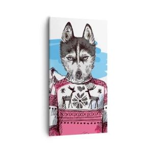 Vászonkép - Farkas báránygyapjúban - 55x100 cm