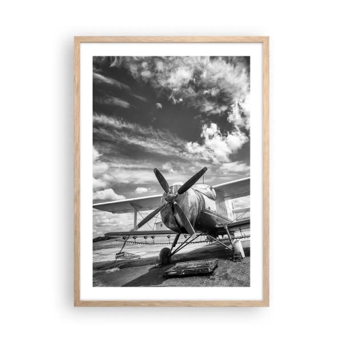 Poszter világos tölgy keretben - Alig várom! - 50x70 cm