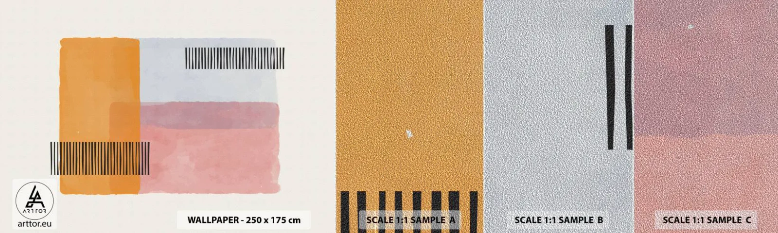 Fotótapéta Minta Premium Sand - Saroktól sarokig - Absztrakció, Darab, Minimalizmus - 100x30 cm