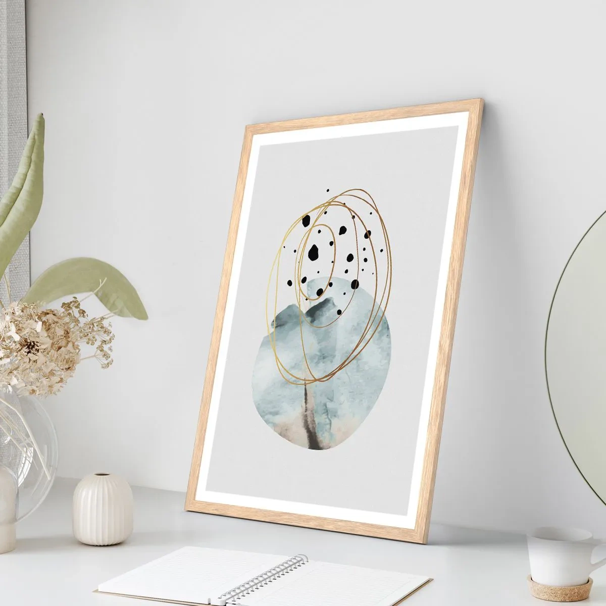 Poszter világos tölgy keretben - Az ölelő térben - 70x100 cm