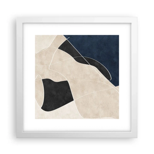 Poszter fekete keretben - Absztrakt kompozíció - az árnyalatok kontrasztja - 30x30 cm