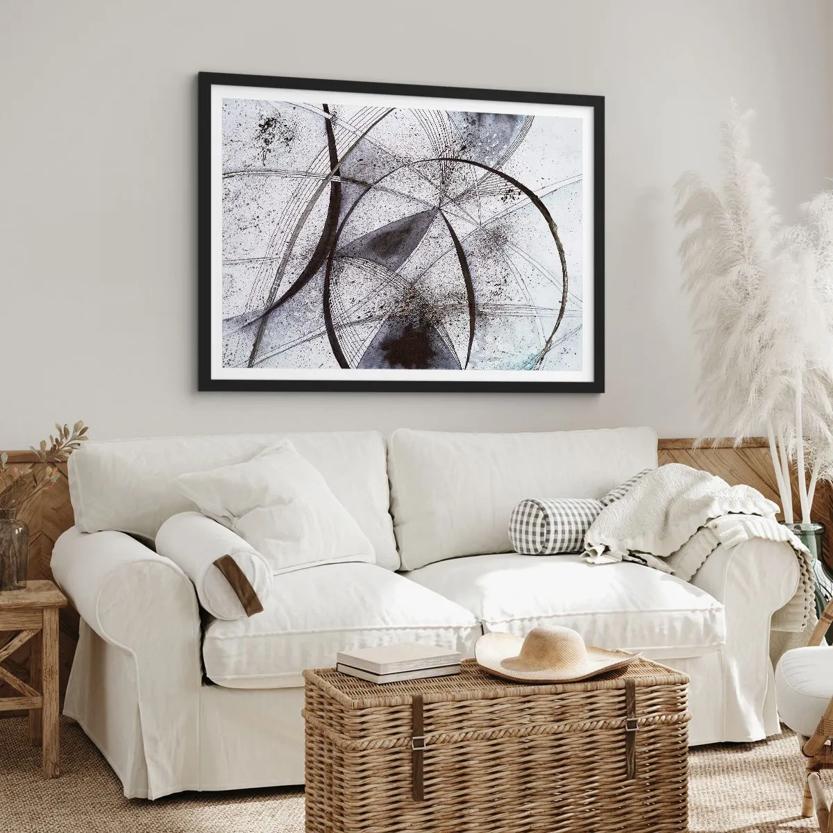 Poszter fehér keretben - Futurisztikus fantázia - 100x70 cm