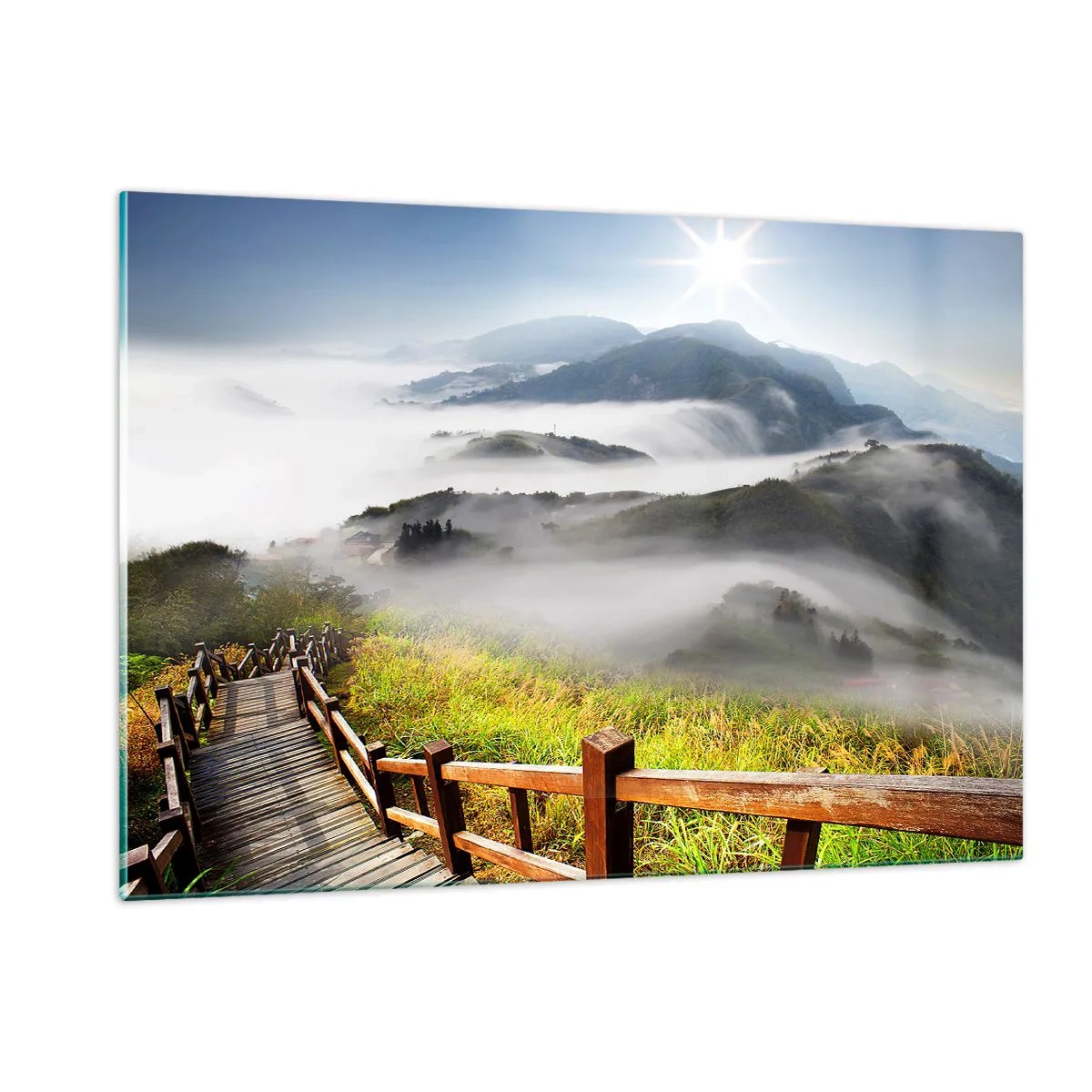 Üveg kép - Csillogásból és ködből szőtt - 120x80 cm