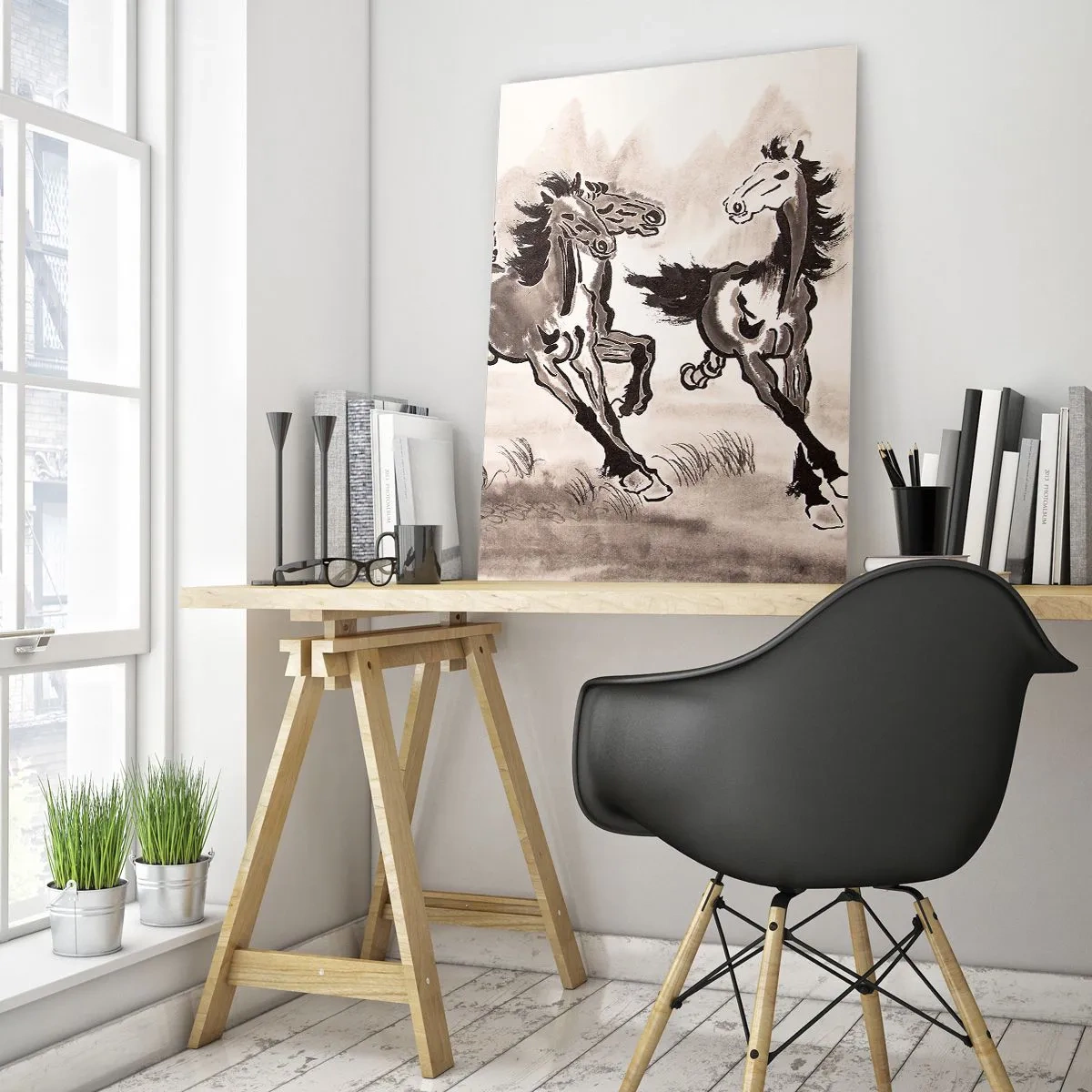 Üveg kép - Örömteli vágtában - 50x70 cm