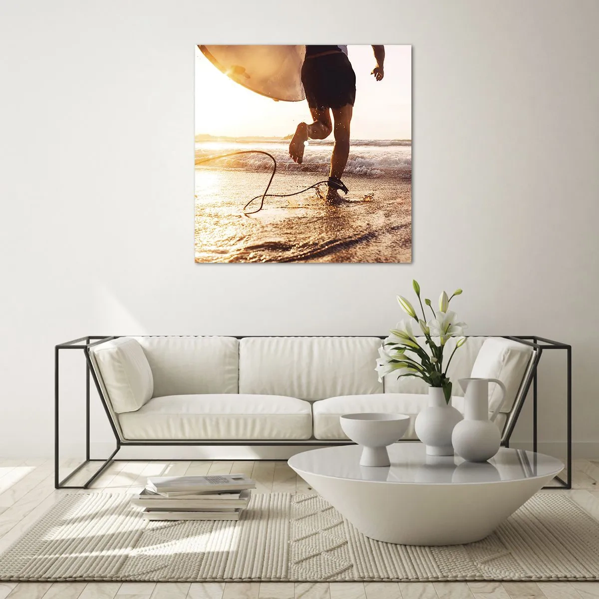 Üveg kép - A hullám felé - 70x70 cm