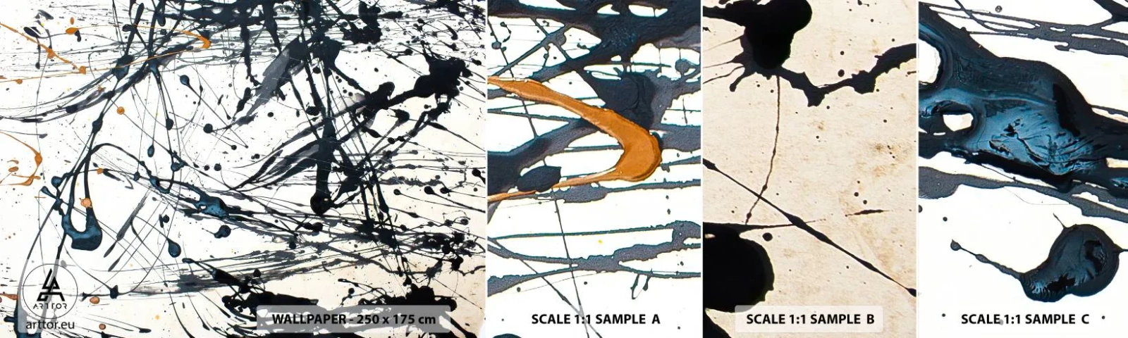 Fotótapéta Minta Öntapadós Deluxe Sticker - Expresszionista absztrakció - Absztrakció, Darab, Művészeti - 100x30 cm