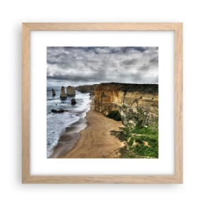 Poszter világos tölgy keretben - Nyers gyönyör - 30x30 cm