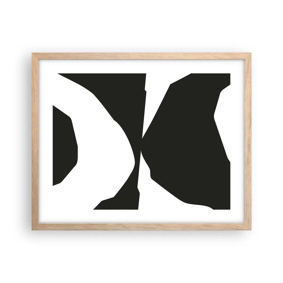 Poszter világos tölgy keretben - Pozitív-negatív - 50x40 cm