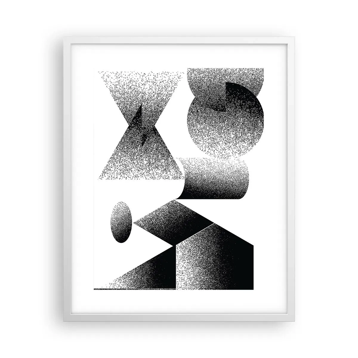 Poszter fekete keretben - Szögek és oválisok - 40x50 cm