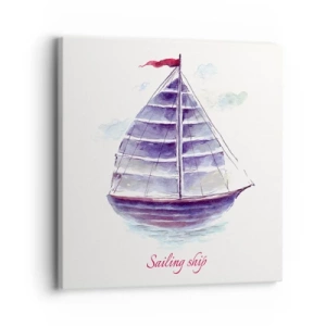 Vászonkép - Teli vitorlákat és nyugodt vizet - 30x30 cm