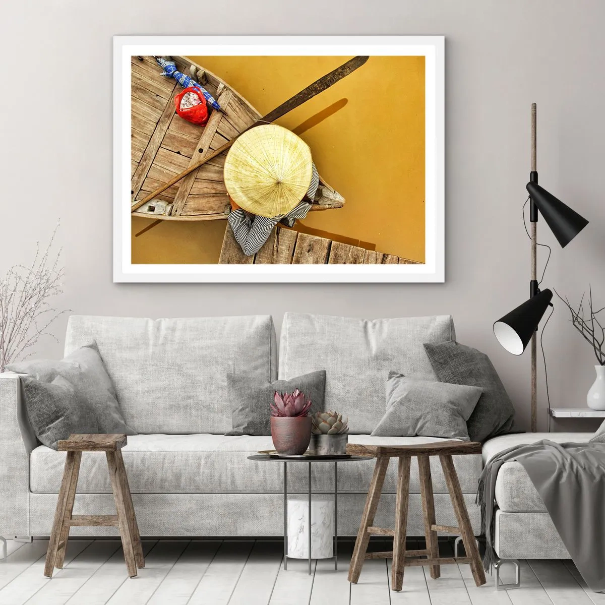 Poszter fekete keretben - Élet a Sárga-folyón - 100x70 cm