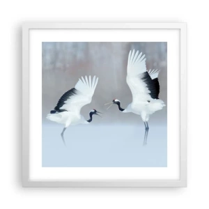 Poszter fekete keretben - Tánc a ködben - 40x40 cm