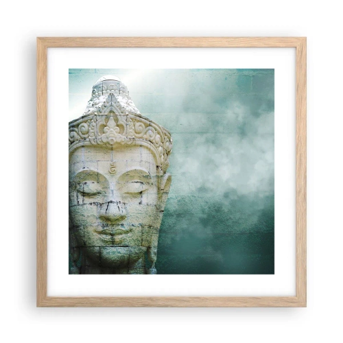 Poszter világos tölgy keretben - A fény kérése - 40x40 cm