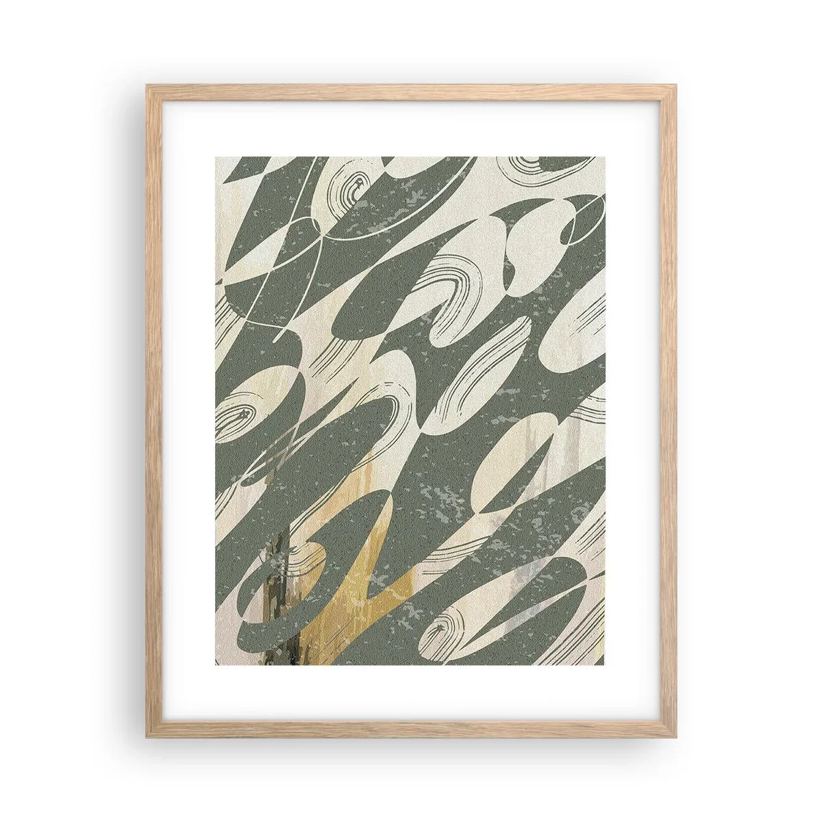 Poszter világos tölgy keretben - Ritmikus absztrakció - 40x50 cm