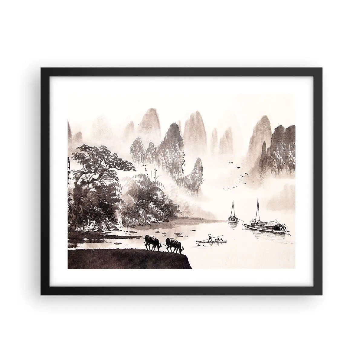 Poszter fehér keretben - Kelet egzotikus hétköznapjai - 50x40 cm