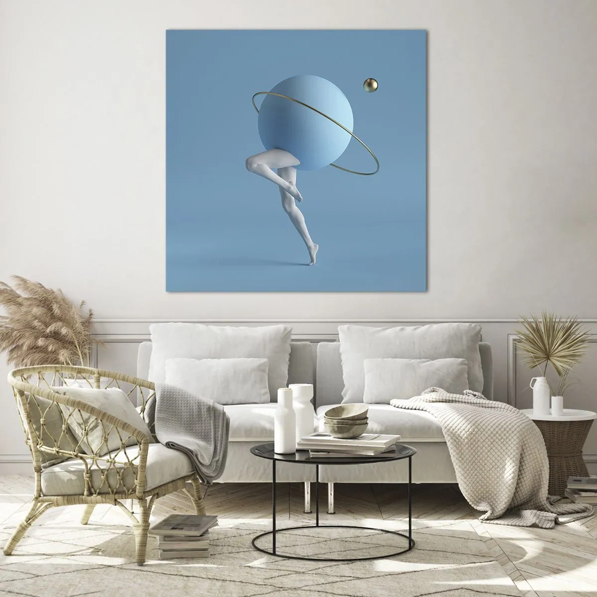 Üveg kép - És a bolygók megbolondulnak - 70x70 cm