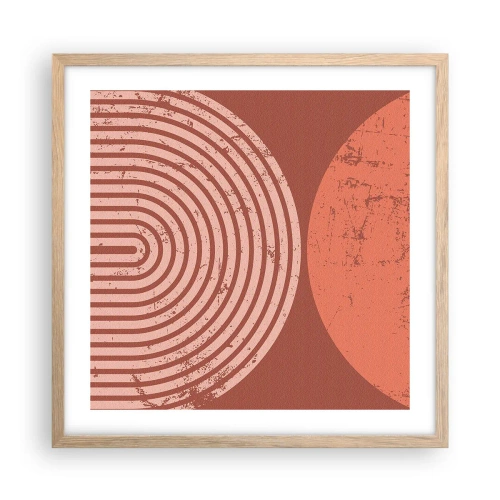 Poszter világos tölgy keretben - Szoros kapcsolat - 50x50 cm