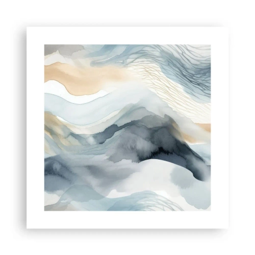 Poszter - Hó és köd absztrakció - 40x40 cm