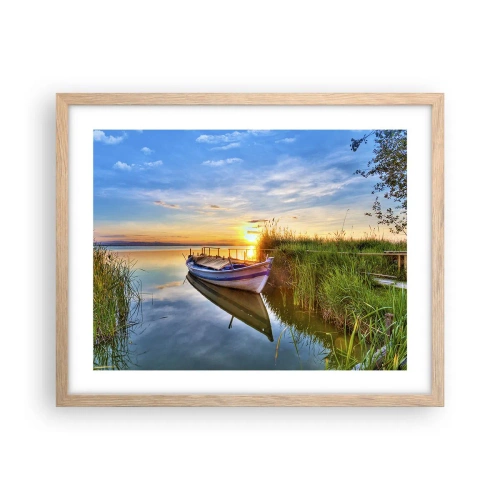 Poszter világos tölgy keretben - Beteljesült álmok öblében - 50x40 cm