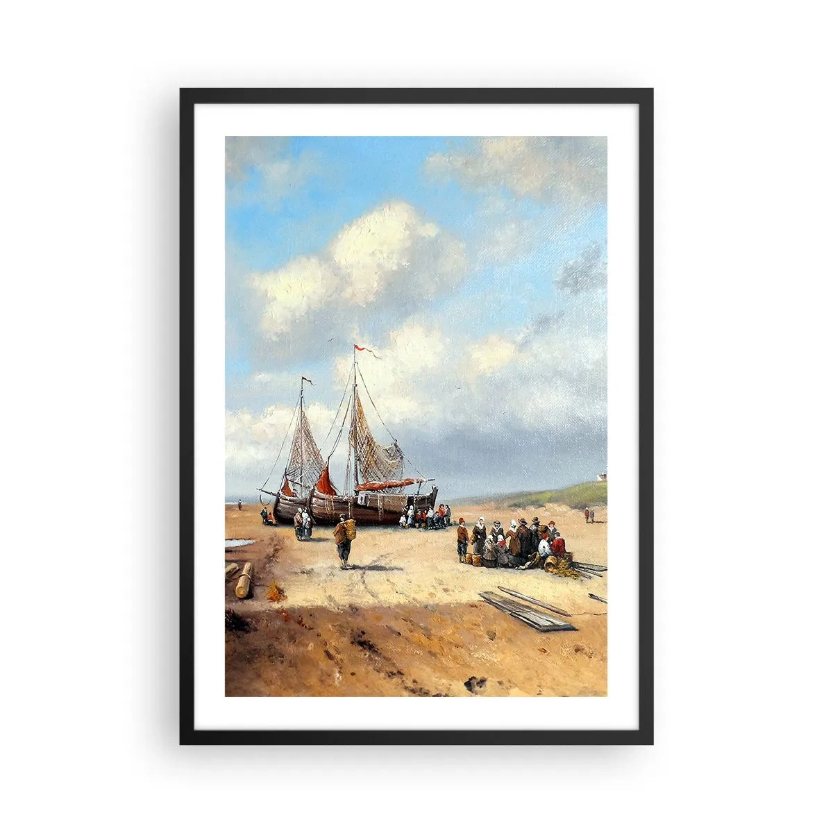 Poszter fehér keretben - Egy sikeres fogás után - 50x70 cm