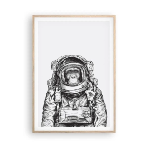 Poszter világos tölgy keretben - Alternatív evolúció - 70x100 cm