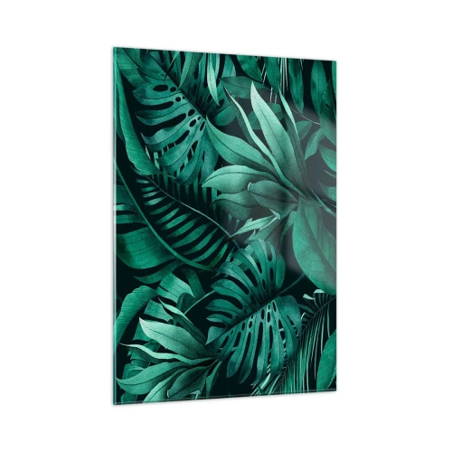 Üveg kép - A trópusi zöld mélysége - 50x70 cm