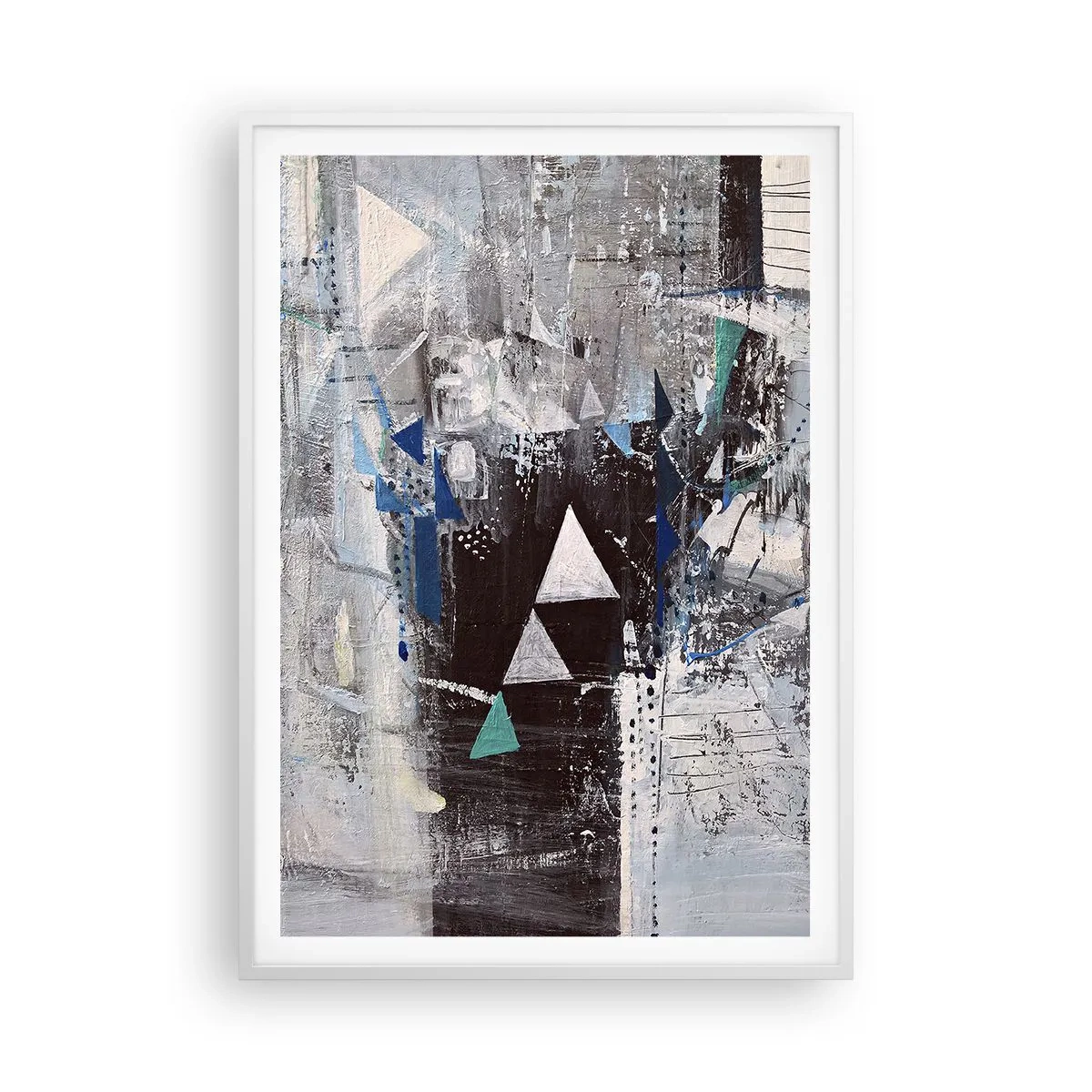 Poszter fekete keretben - A háromszögek felülíró sorrendje - 70x100 cm