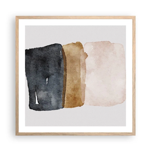 Poszter világos tölgy keretben - A föld színeinek kompozíciója - 60x60 cm