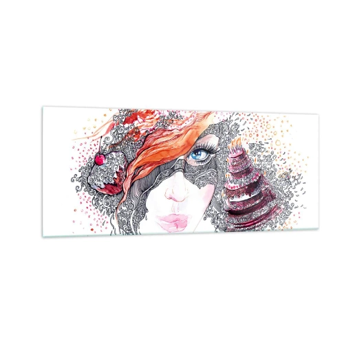 Üveg kép - Vele minden nap ünnep - 100x40 cm