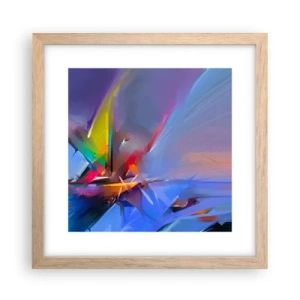 Poszter világos tölgy keretben - Propellerek, mint a madár - 30x30 cm