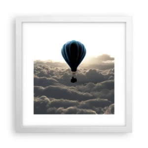 Poszter fekete keretben - Egy vándor a felhők felett - 30x30 cm