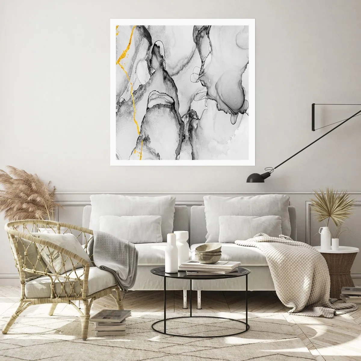 Poszter - Arany motívumú kompozíció - 60x60 cm