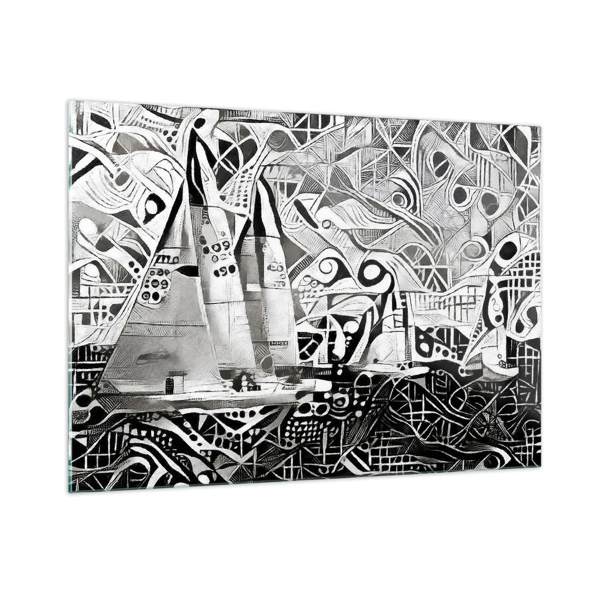 Üveg kép - A hullámok között - 100x70 cm