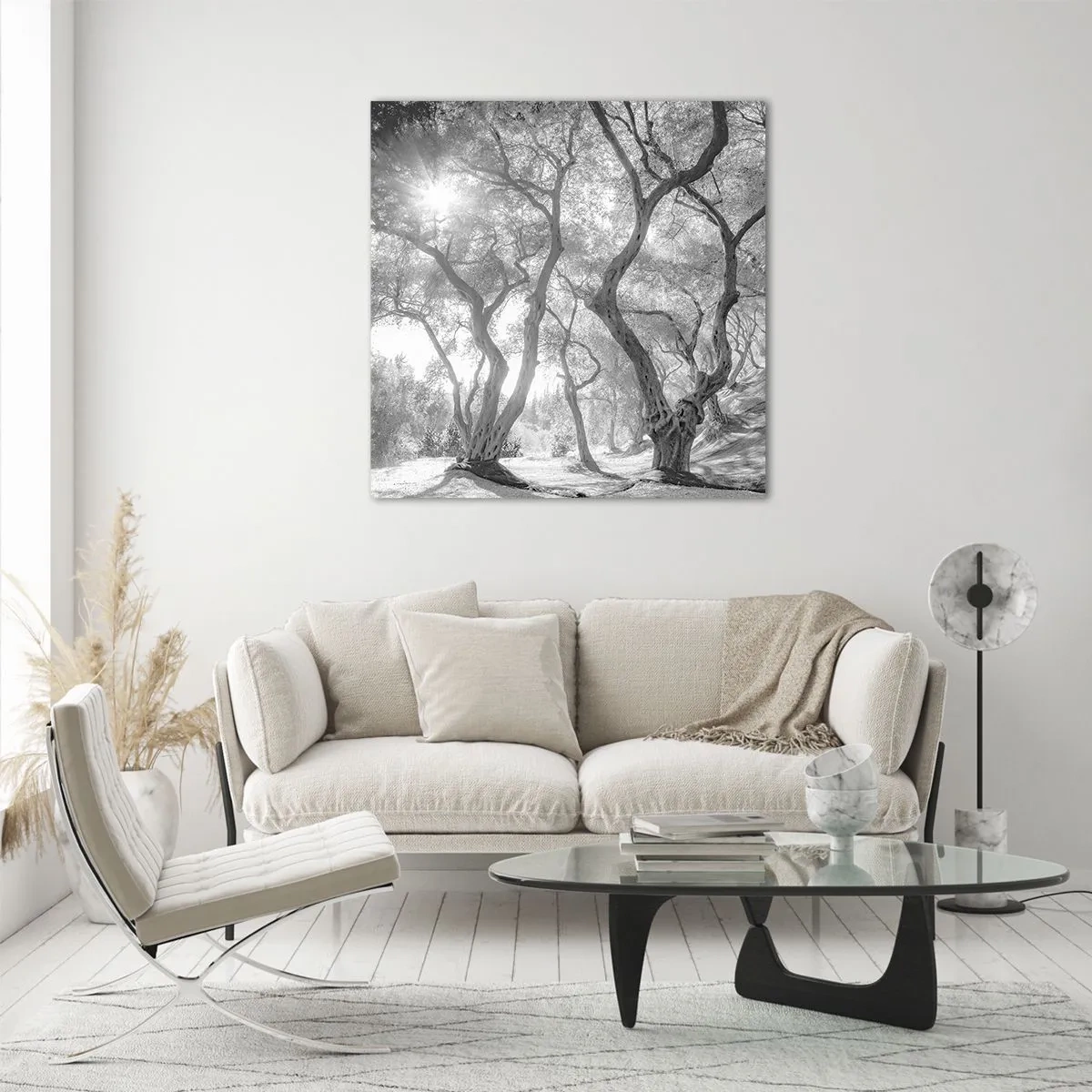 Üveg kép - Egy olajfaligetben - 50x50 cm