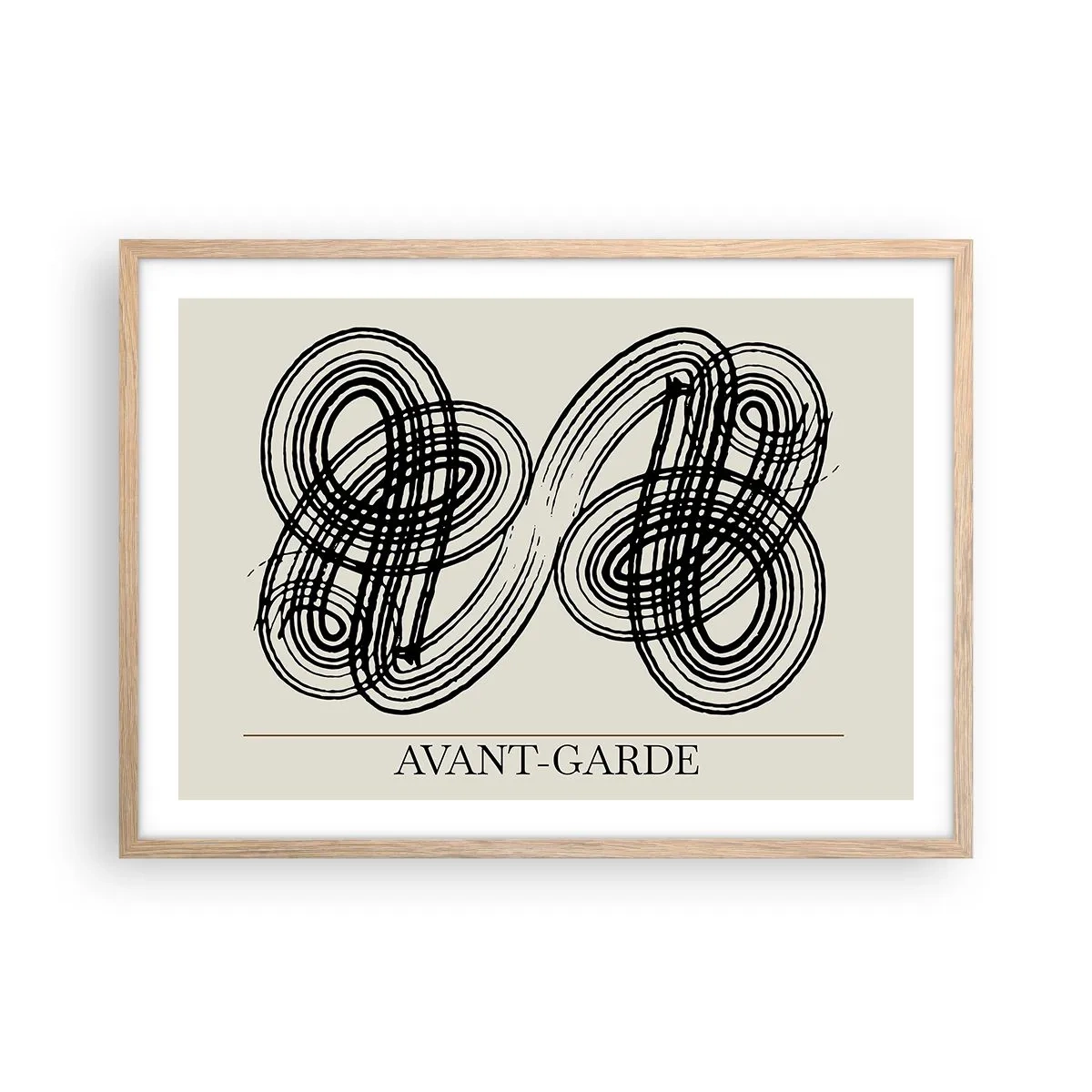 Poszter világos tölgy keretben - Spontán jött ki - 70x50 cm