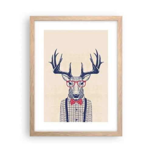 Poszter világos tölgy keretben - Mókás extravagancia - 30x40 cm