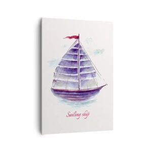 Vászonkép - Teli vitorlákat és nyugodt vizet - 70x100 cm