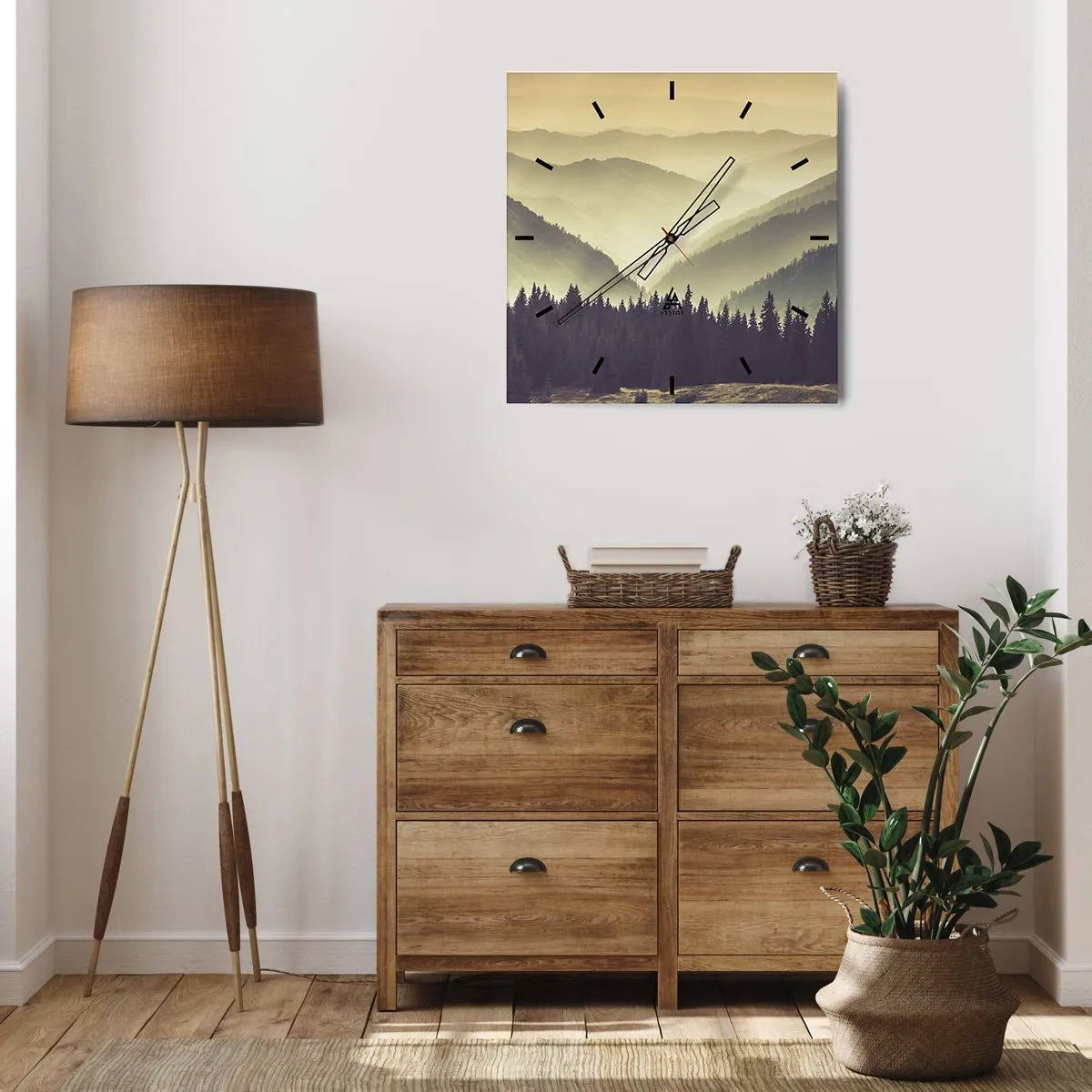 Falióra, Óra - Hegyeken túl… - 40x40 cm