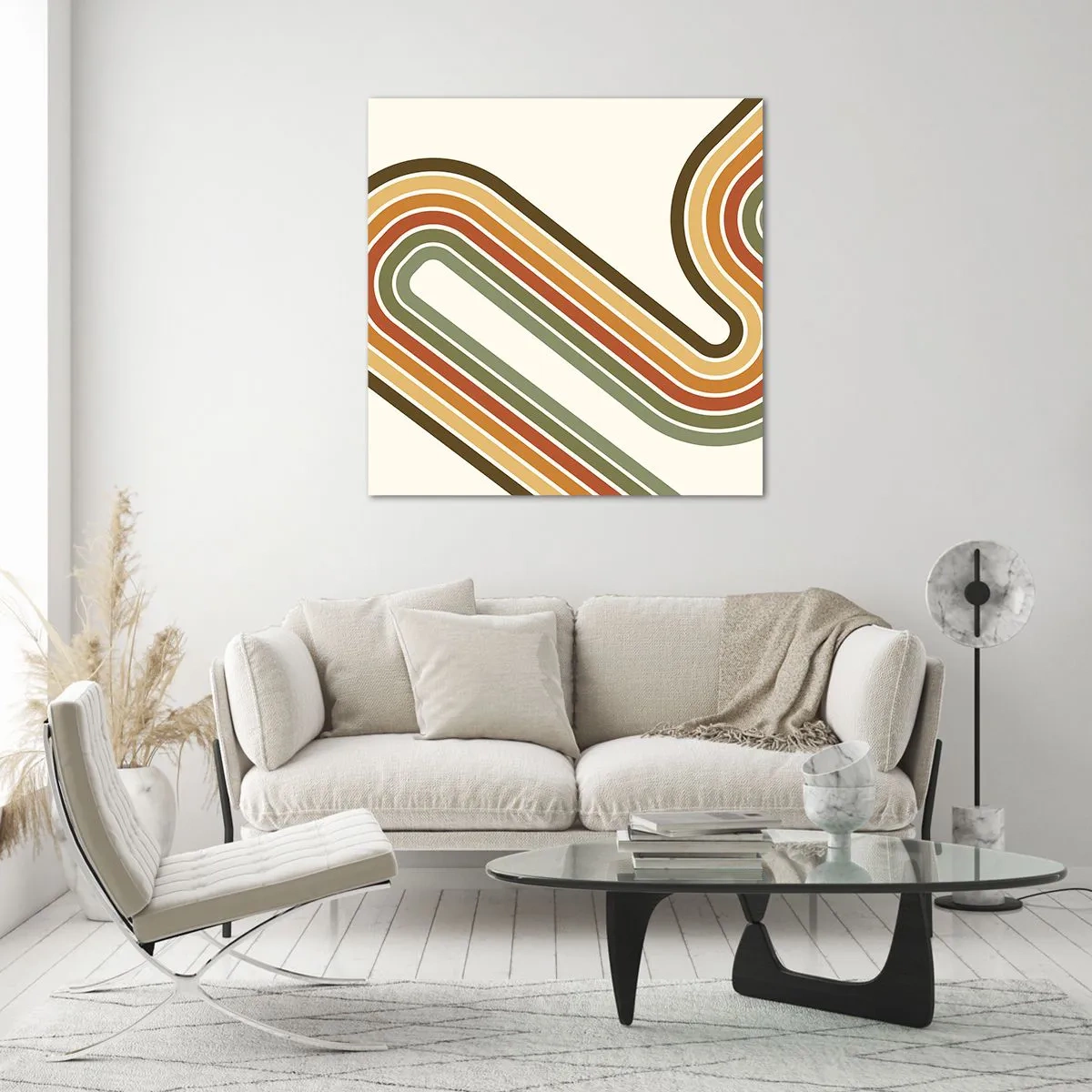 Üveg kép - Cikkcakkban a célba - 50x50 cm