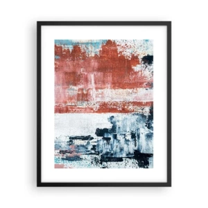 Poszter fehér keretben - Fele-fele absztrakt - 40x50 cm