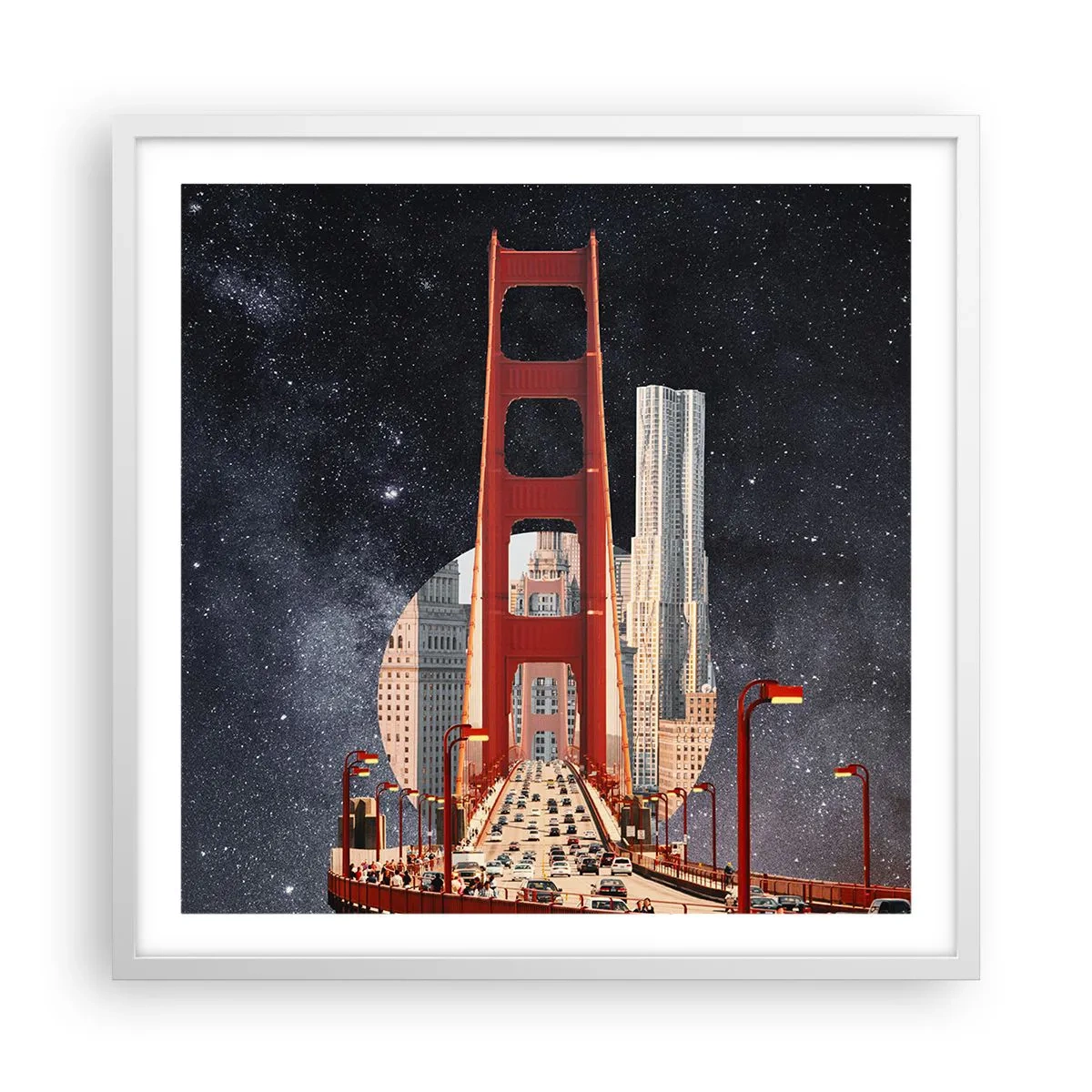 Poszter fekete keretben - Mindig a középpontban - 60x60 cm