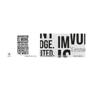 Fotótapéta Minta Premium Sand - Einstein a képzelet erejéről - Tipográfia, Megerősítés, Alapelv - 100x30 cm