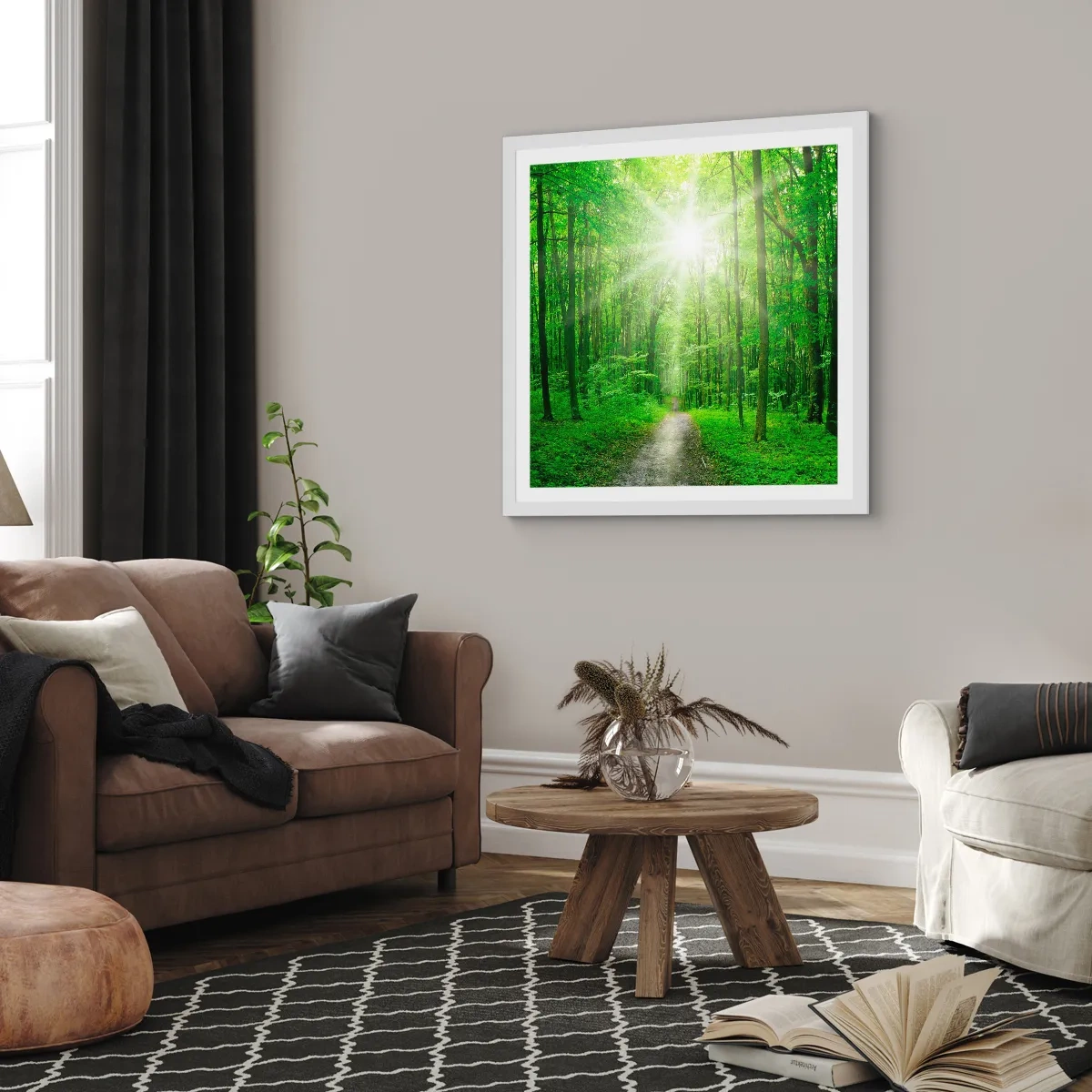 Poszter fekete keretben - A zöld katedrális - 40x40 cm