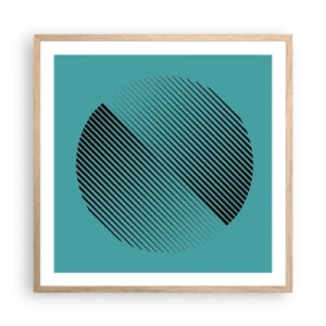 Poszter világos tölgy keretben - A kör - egy geometriai variáció - 60x60 cm