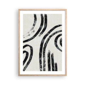 Poszter világos tölgy keretben - Félig megállt - 50x70 cm