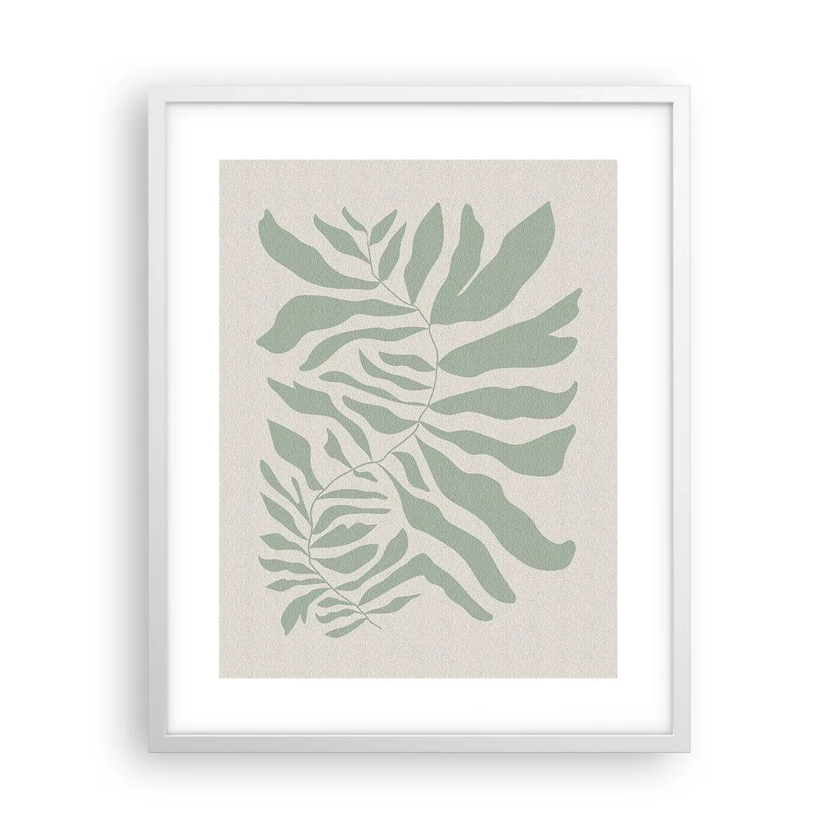 Poszter fekete keretben - Smaragdzöld ág - 40x50 cm