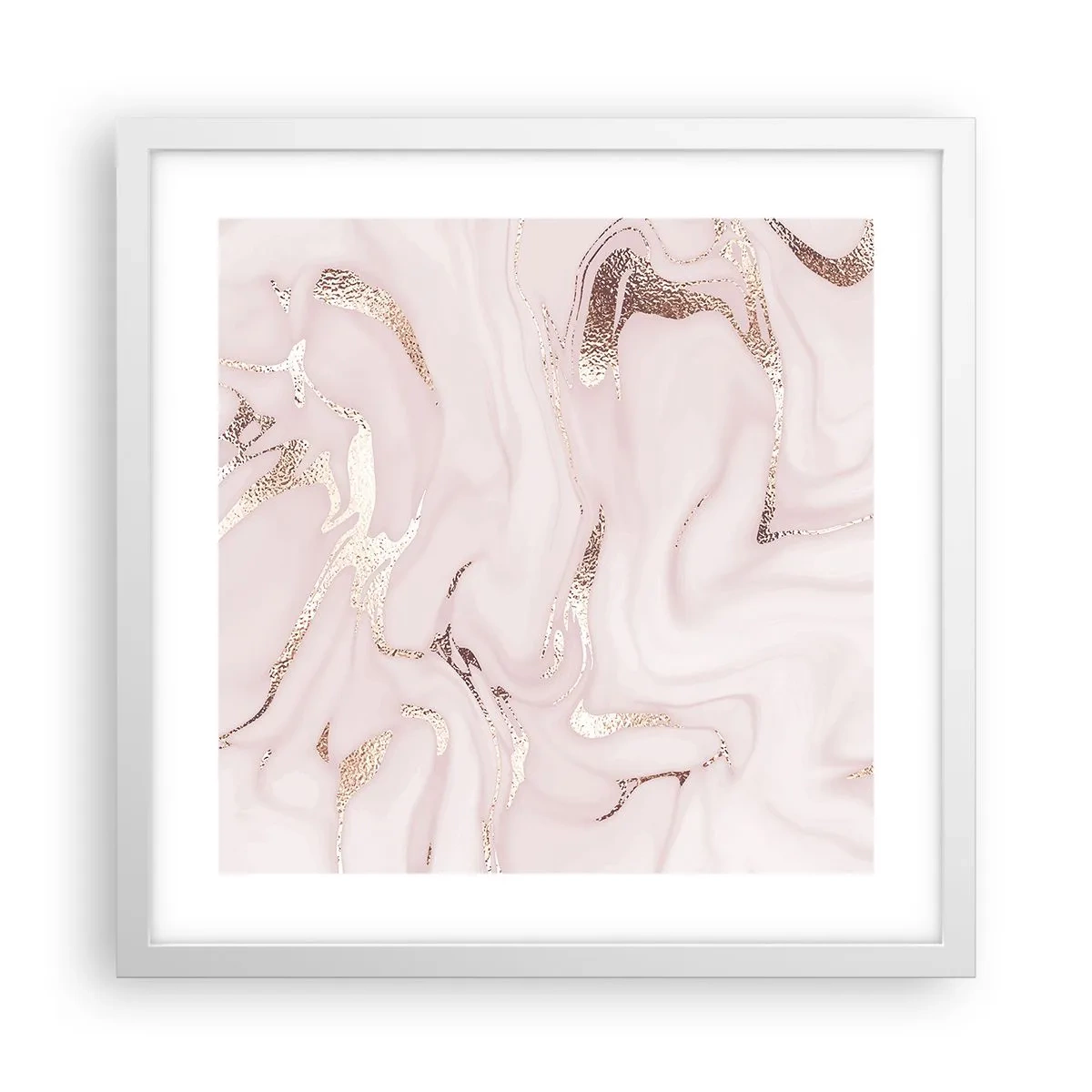 Poszter fekete keretben - Rózsaszín tébolyban - 40x40 cm