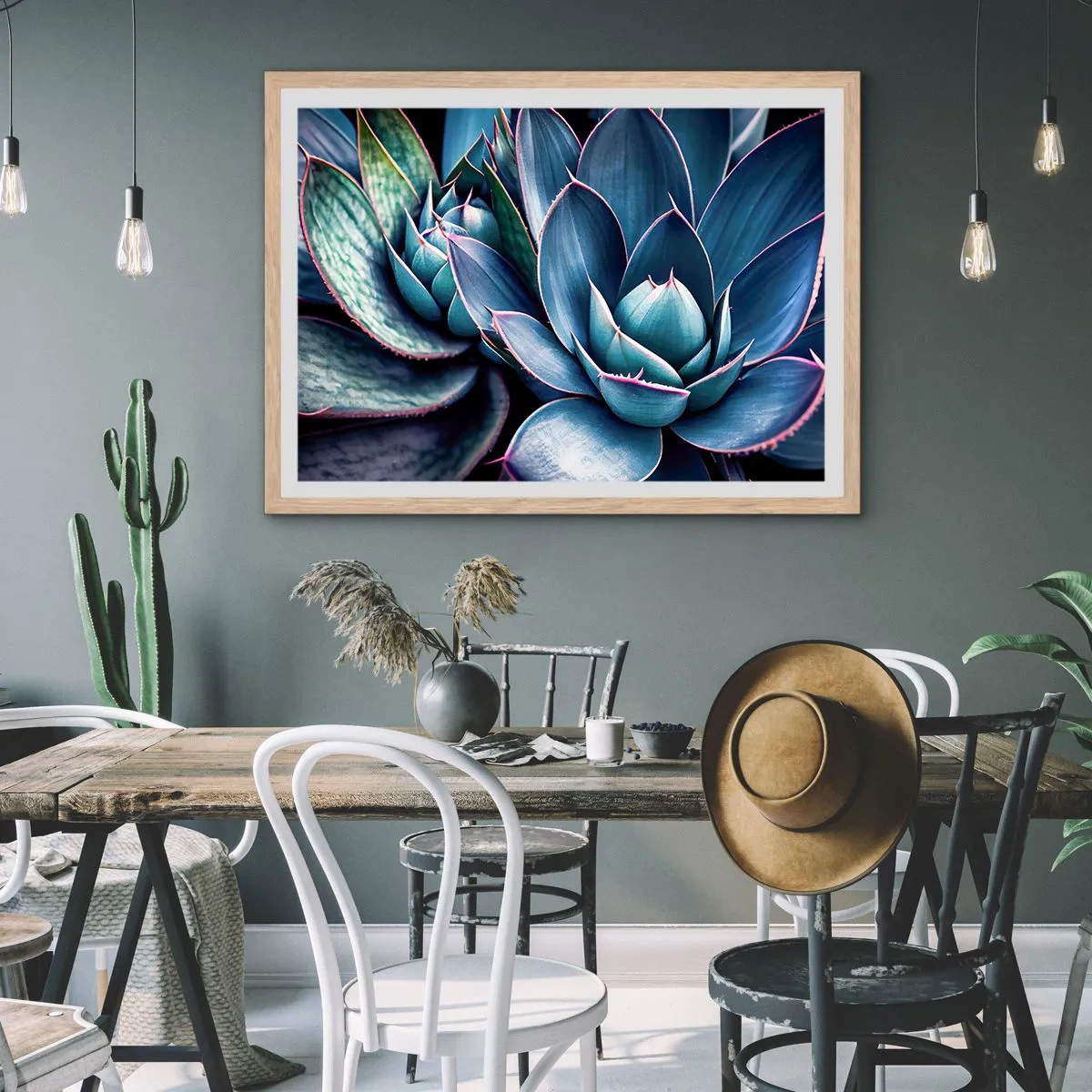 Poszter világos tölgy keretben - Életerő - 100x70 cm